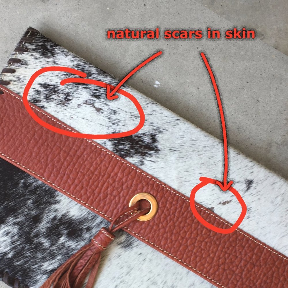 Cowhair Leather Clutch - Picture 9 of 9